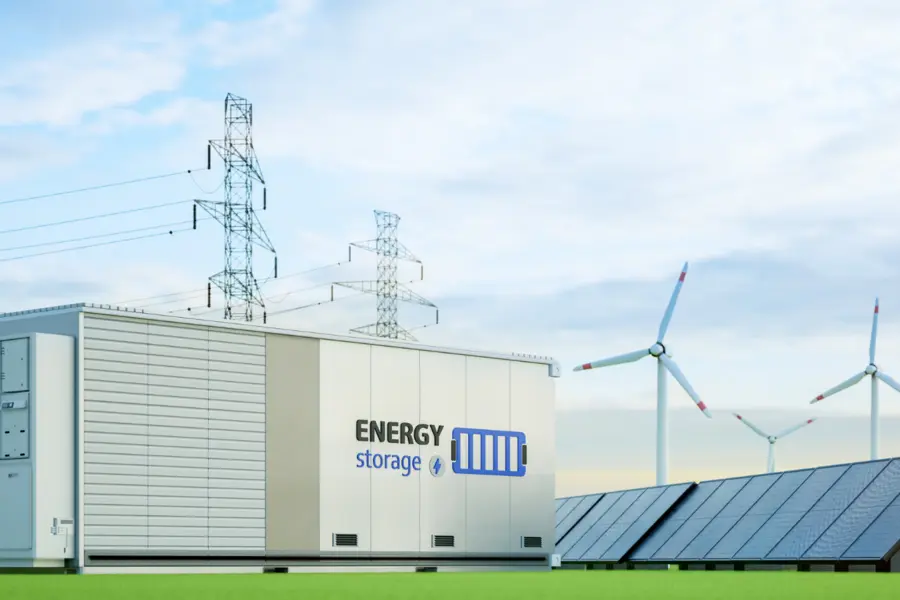 Battery energy storage system integrated with solar, wind and grid infrastructure